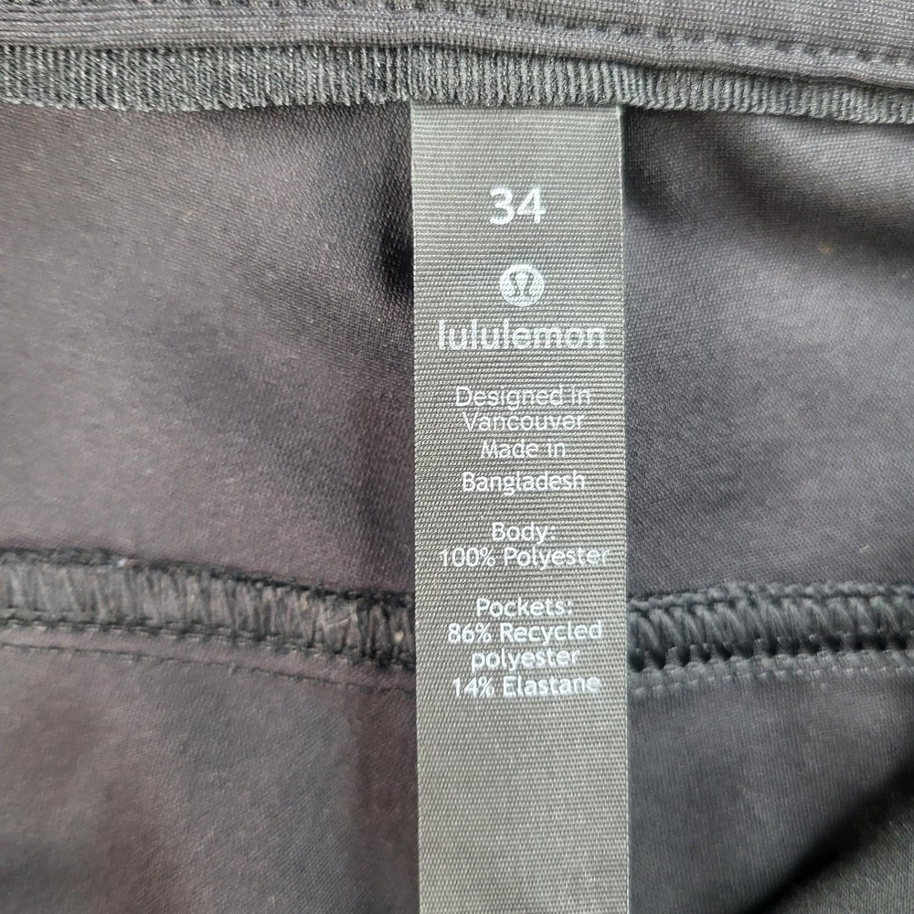 Lululemon Pants Mens 34 Dark Gray Performance Polyester Casual Travel Tech Golf - Picture 5 of 7